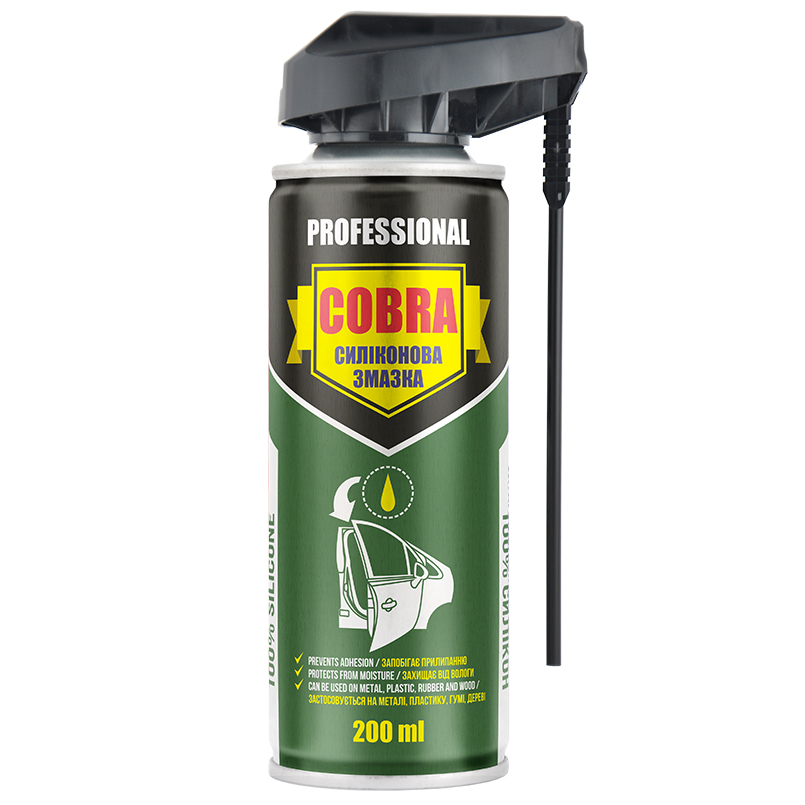 Силіконова змазка NOWAX SILICONE SPRAY PROFESSIONAL COBRA, 200 мл